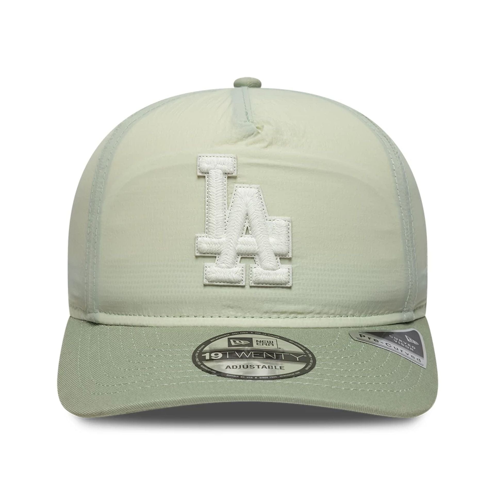 This is a LA Dodgers Crinkle Pastel Green 19TWENTY Adjustable Cap 2