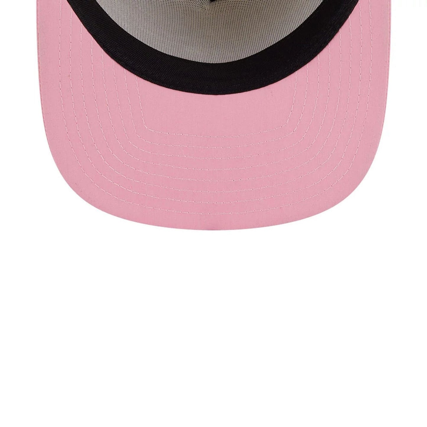 This is a New Era Cream & Pink 9FIFTY A-Frame Snapback Adjustable Cap 7