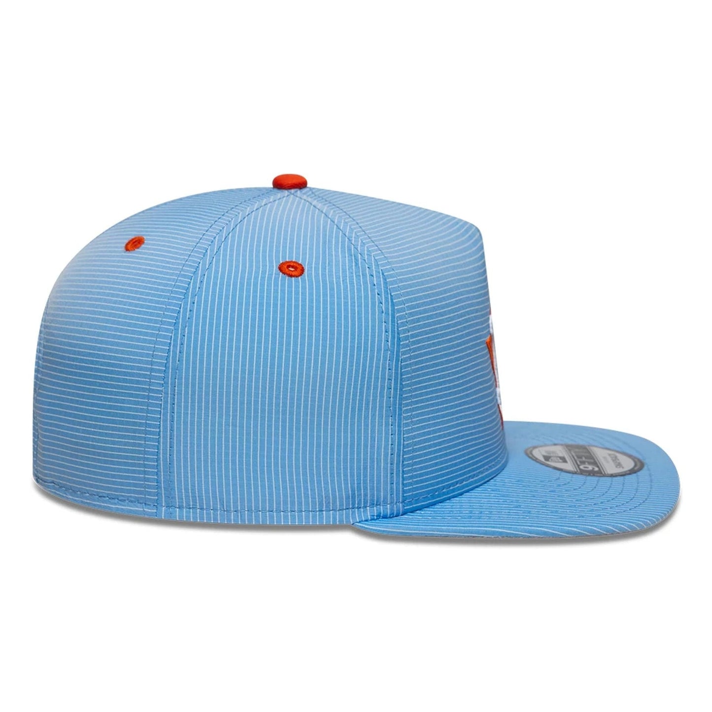 This is a Houston Astros Pinstripe Ripstop Blue 9FIFTY A-Frame Snapback Adjustable Cap 7