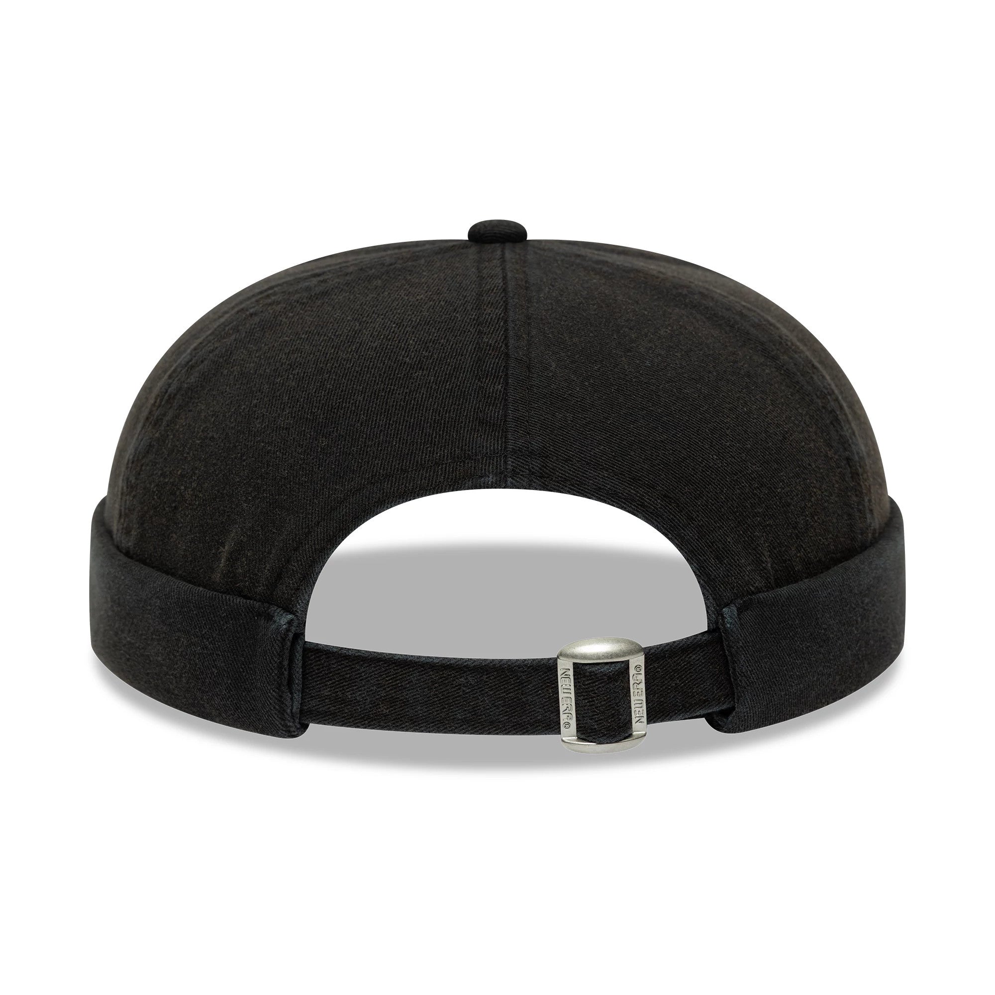 This is a New Era Washed Cotton Black Docker Adjustable Hat 2