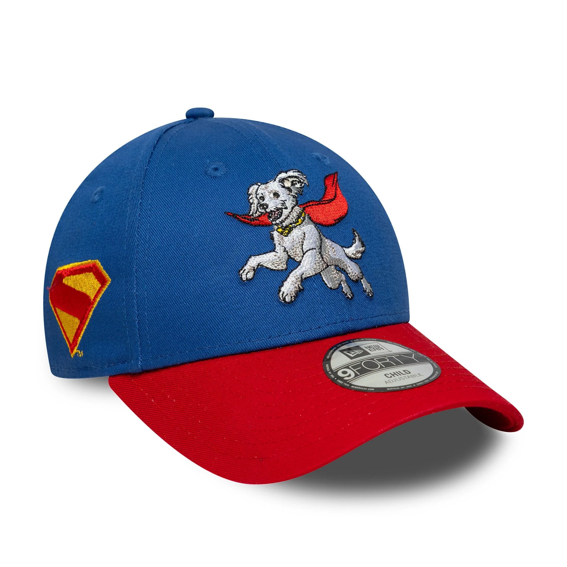 This is a Superman Kids Superman Blue 9FORTY Adjustable Cap 1
