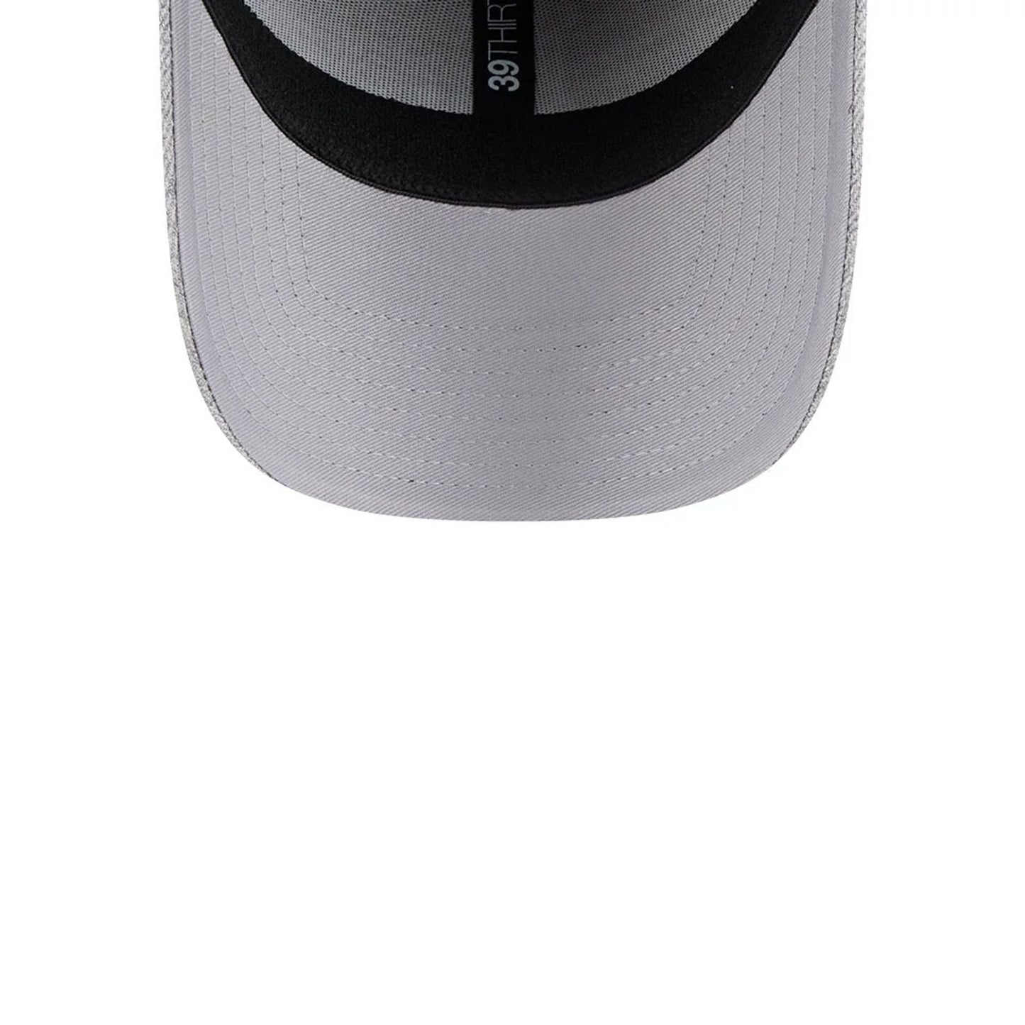 Pictured is this MLB Heather LA Dodgers 39THIRTY Stretch Fit cap in grey. 6