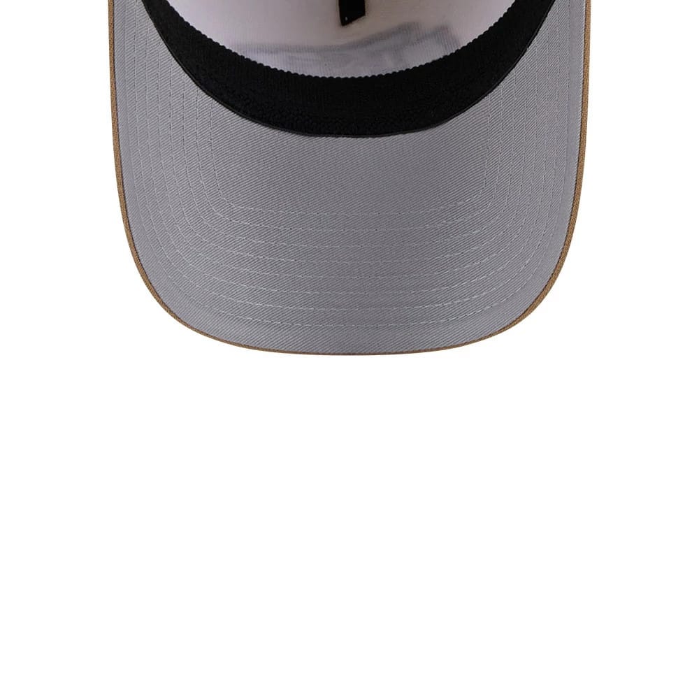 Pictured is this NFL Sandy Bay Kansas City Chiefs 39THIRTY A-Frame Stretch Fit cap in white. 2