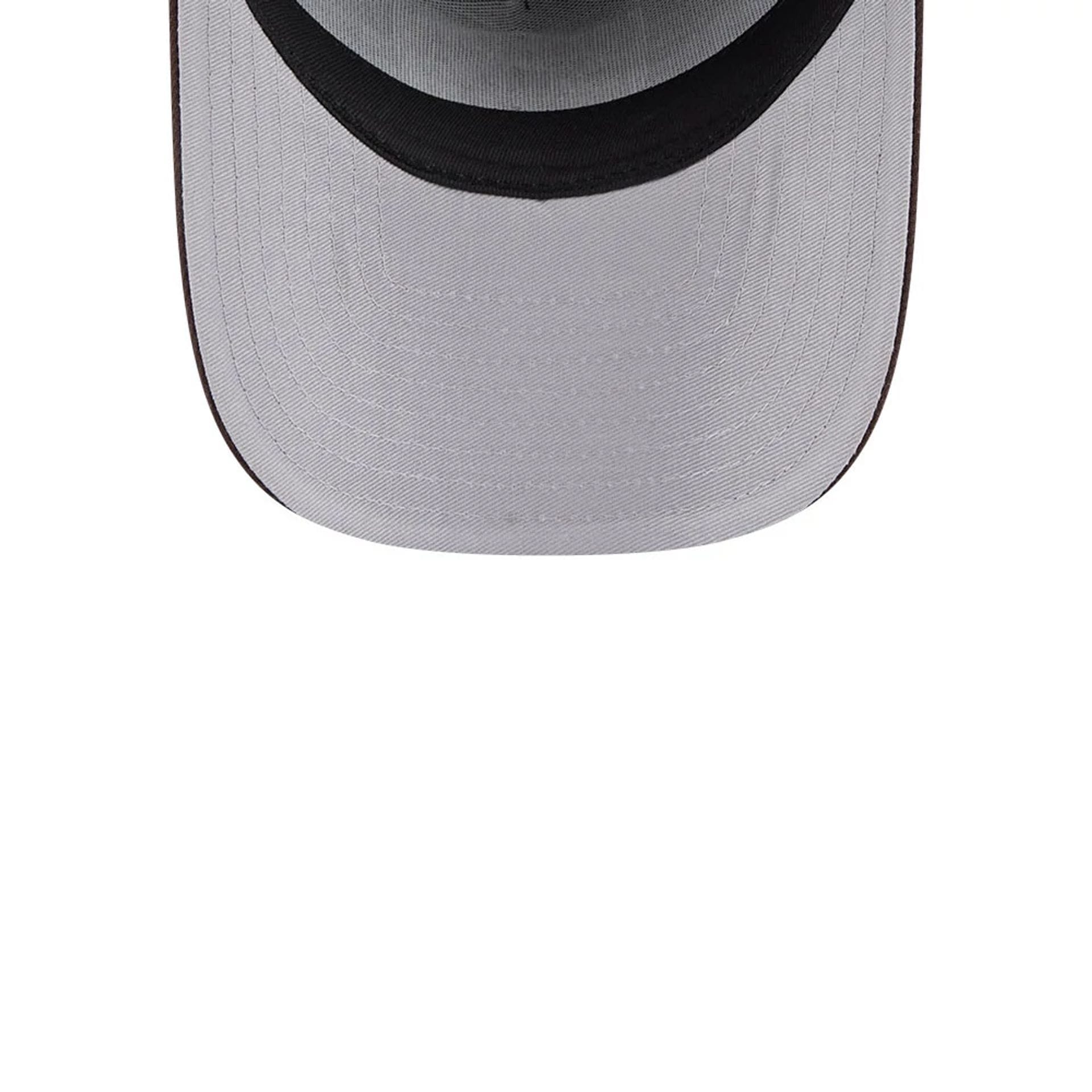 This is a Las Vegas Raiders NFL Metallic Dark Brown 9FIFTY A-Frame Snapback Adjustable Cap 2