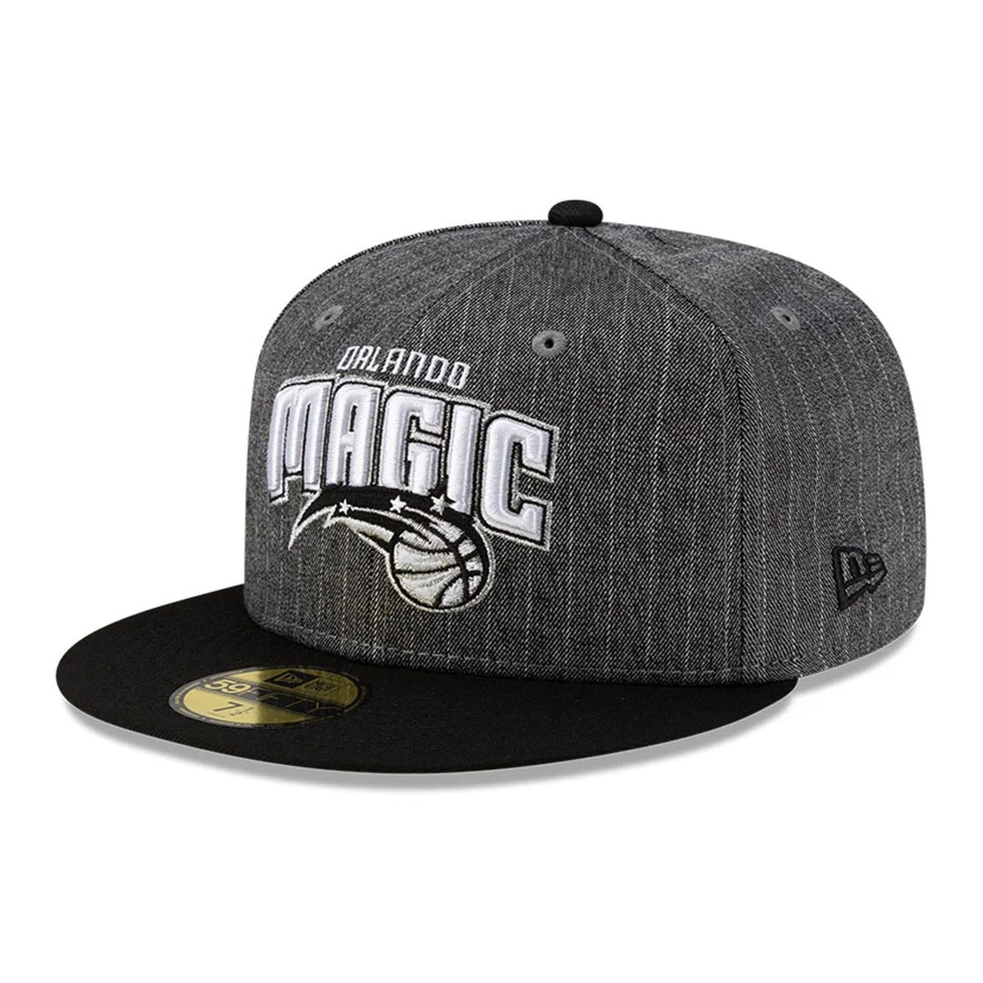 This is a Orlando Magic Black Pinstripe 59FIFTY Fitted Cap 1