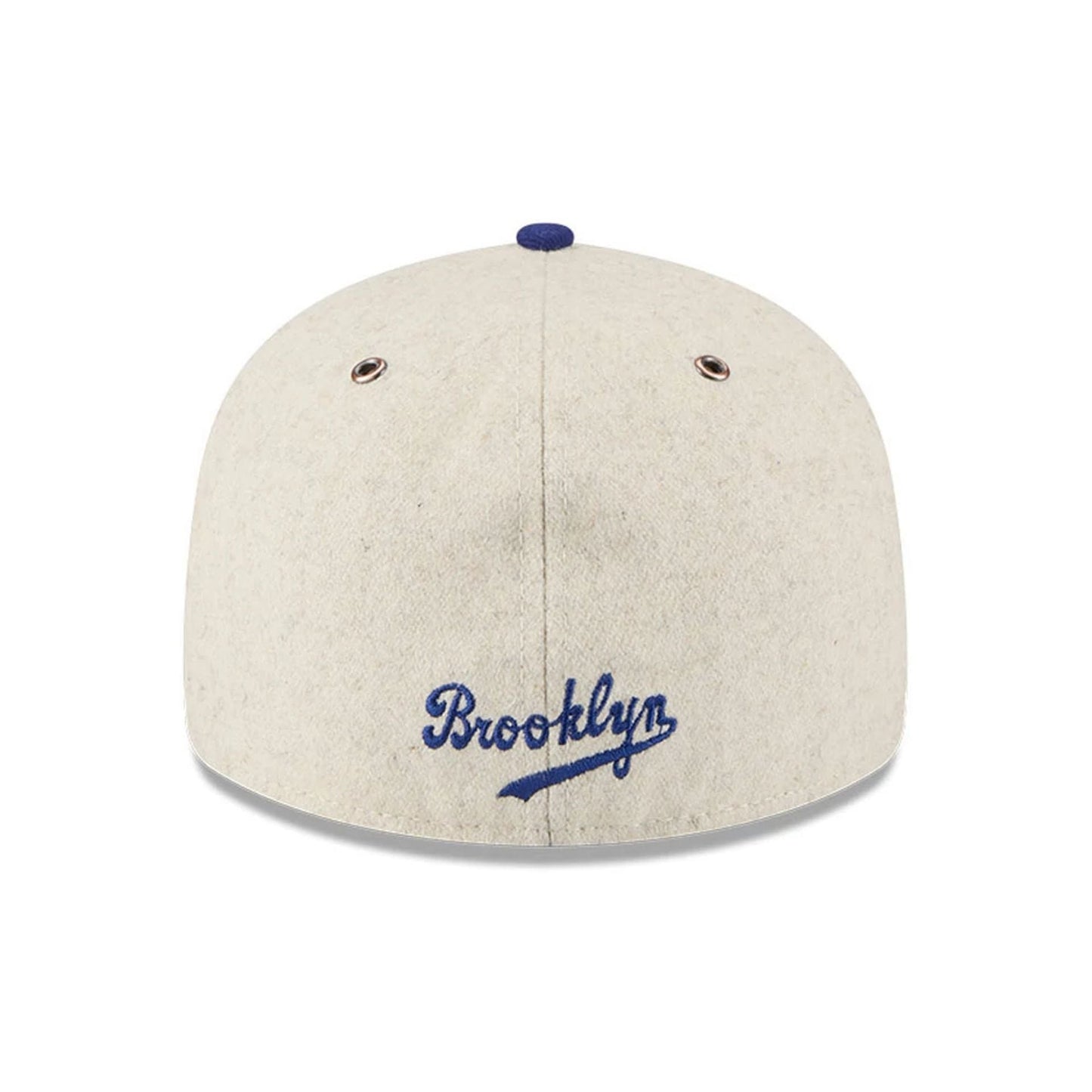 This is a Brooklyn Dodgers Wool Letterman Beige Retro Crown 59FIFTY Fitted Cap 7