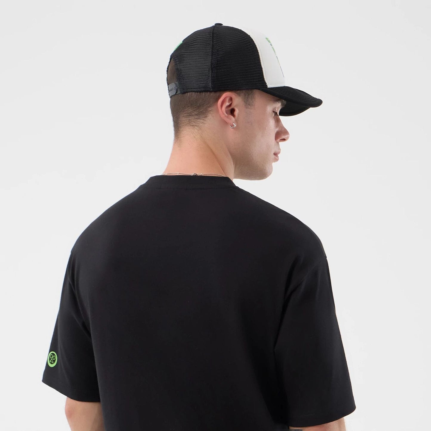 The Male model is wearing Sakamoto Days Netflix Black T-Shirt 7