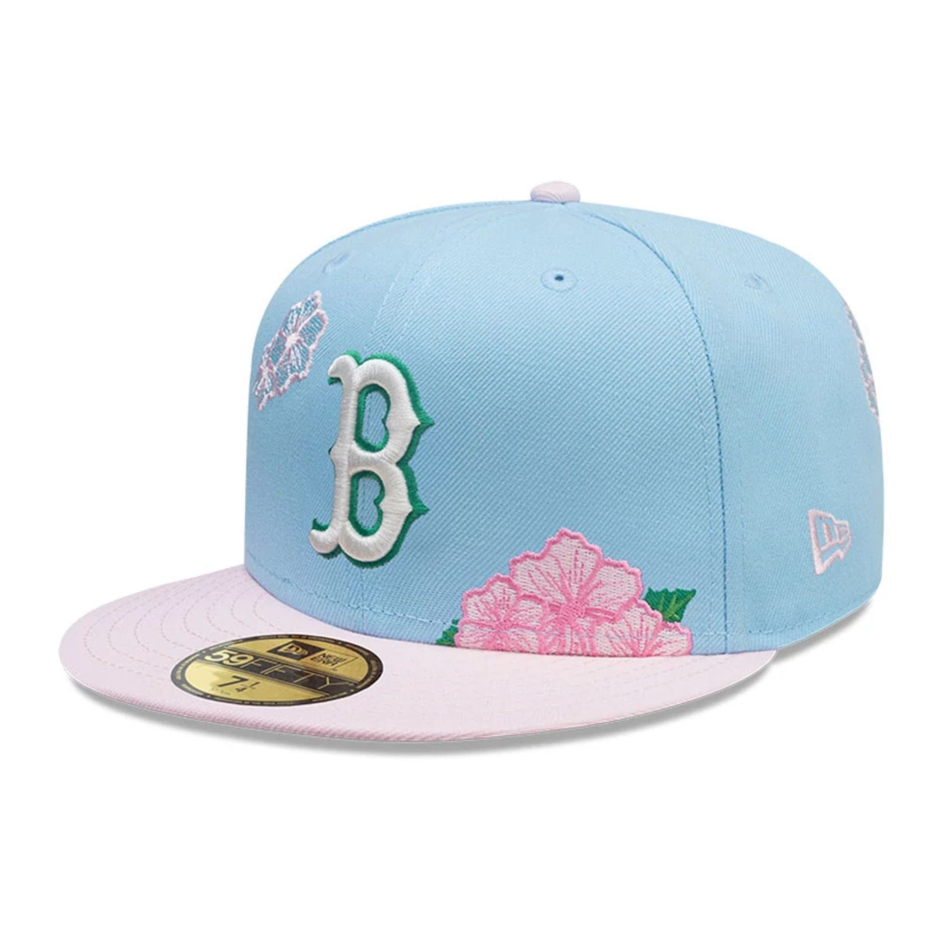 This is a Boston Red Sox MLB City Element Dominican Republic Pastel Blue 59FIFTY Fitted Cap 1