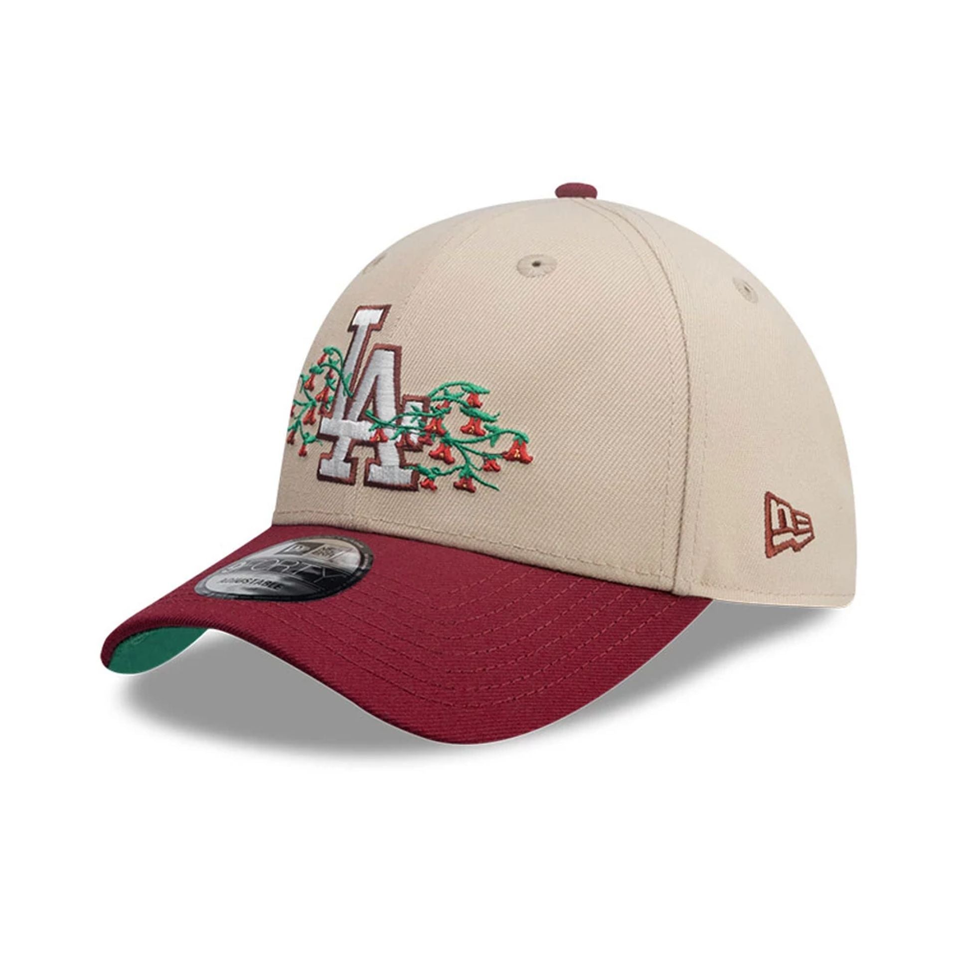 This is a LA Dodgers MLB City Element Chile Light Beige 9FORTY Adjustable Cap 1