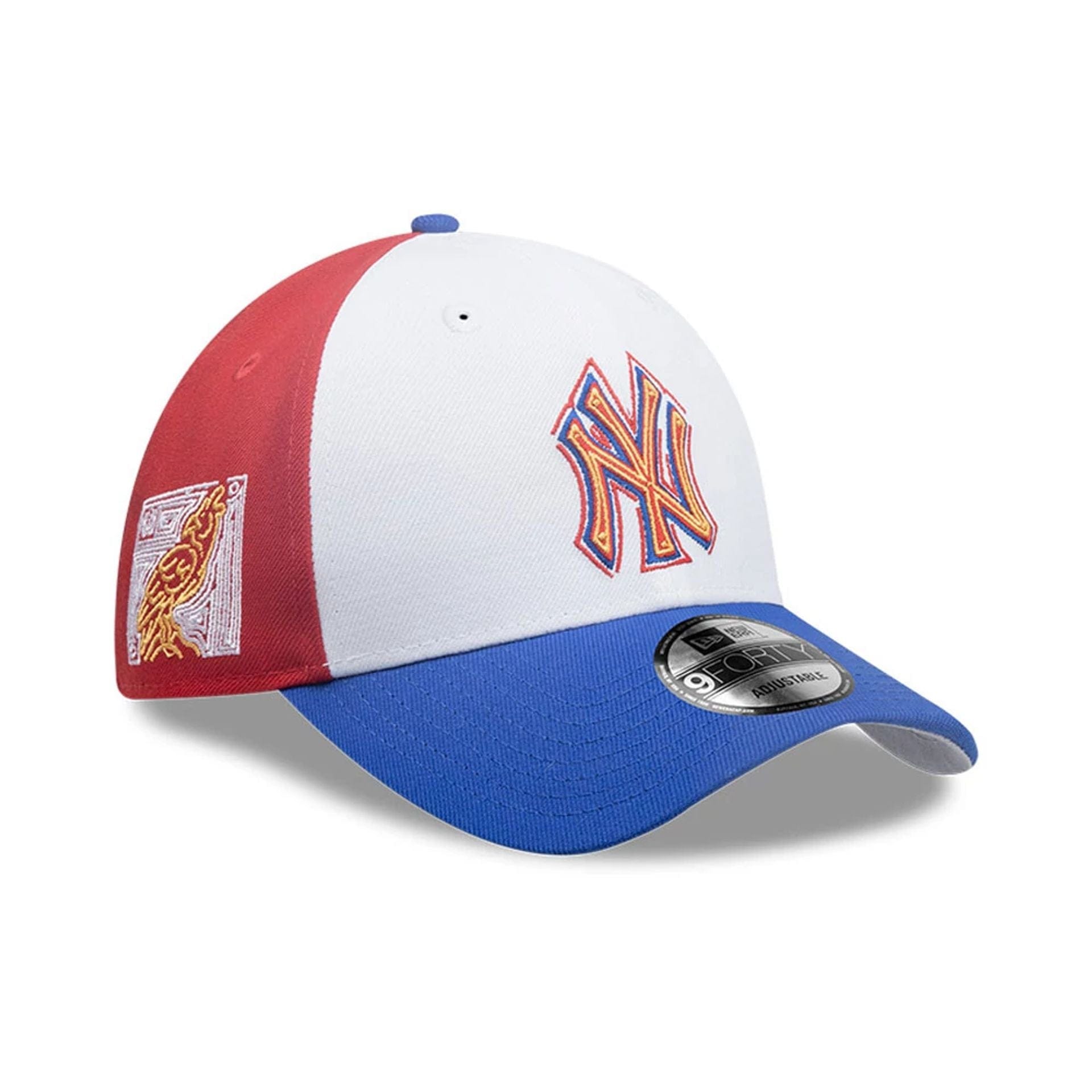 This is a New York Yankees MLB City Element Panama White 9FORTY Adjustable Cap 1