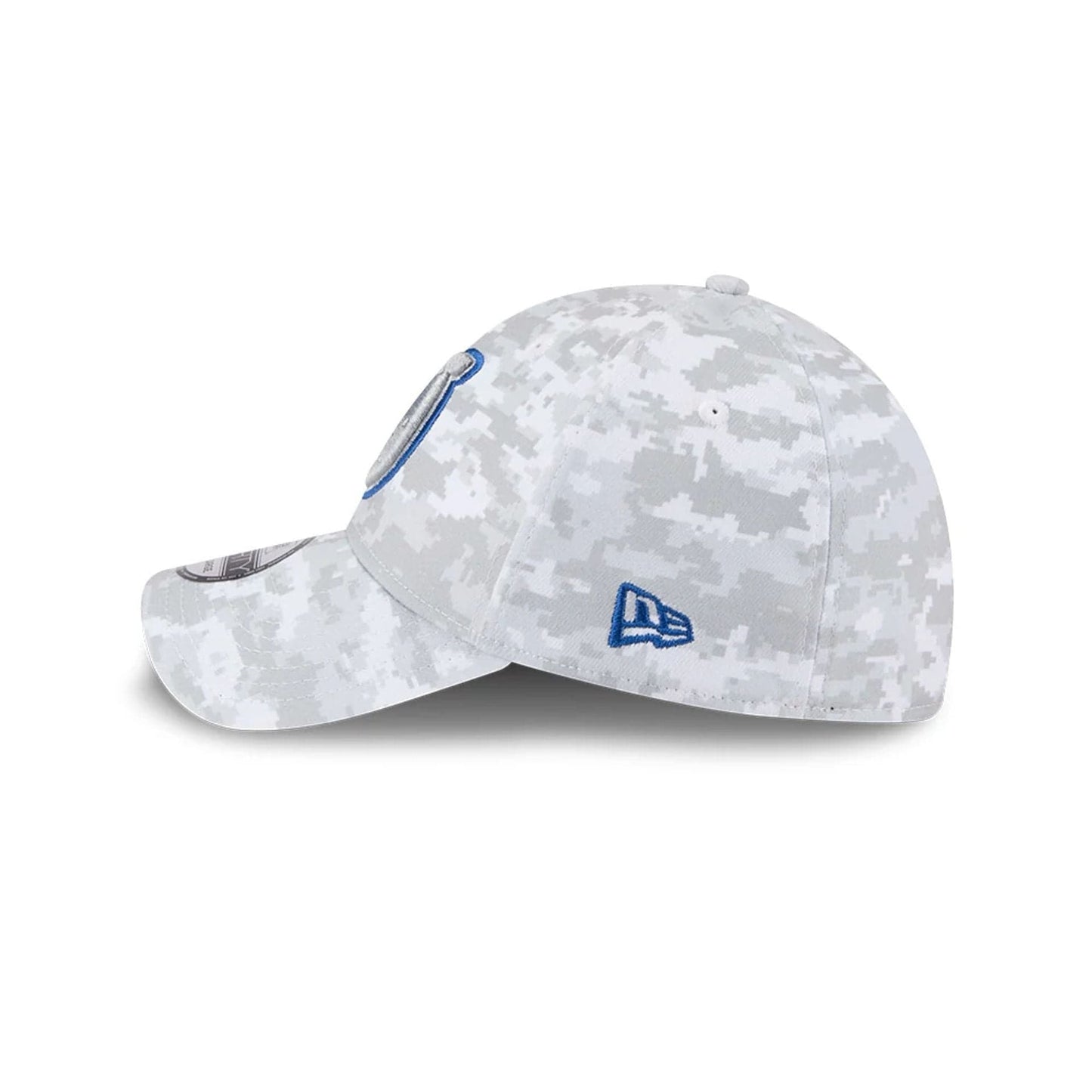 This is a Indianapolis Colts NFL Salute To Service 2025 Grey Camo 39THIRTY Stretch Fit Cap 7