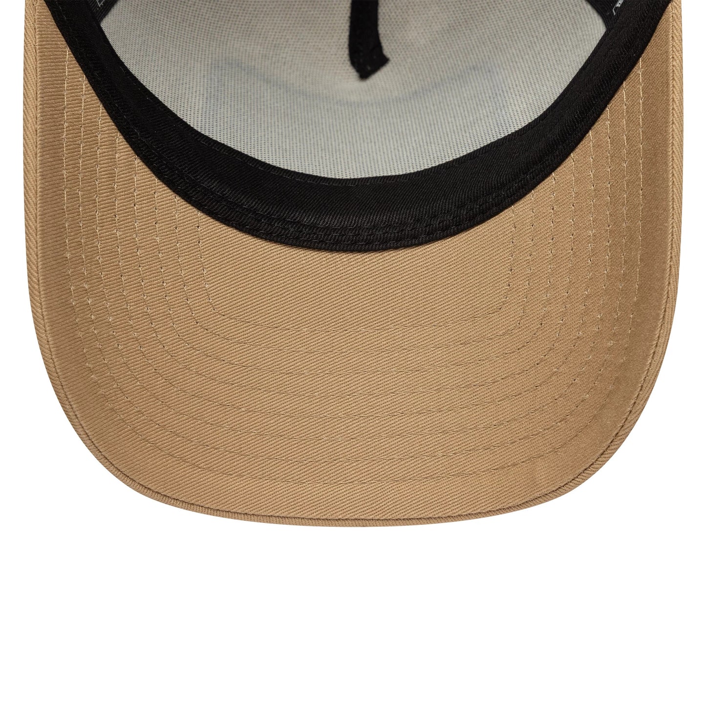 This is a New Era London Light Beige 9FORTY A-Frame Trucker Adjustable Cap 7
