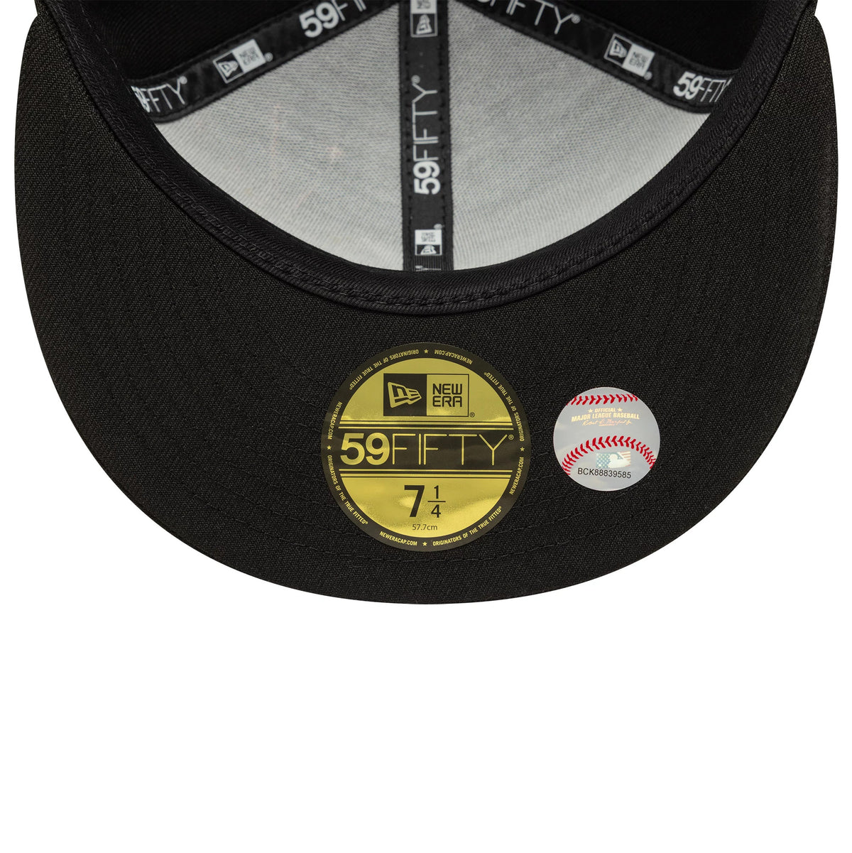 This is a Atlanta Braves MLB Zodiac Black 59FIFTY Fitted Cap 7