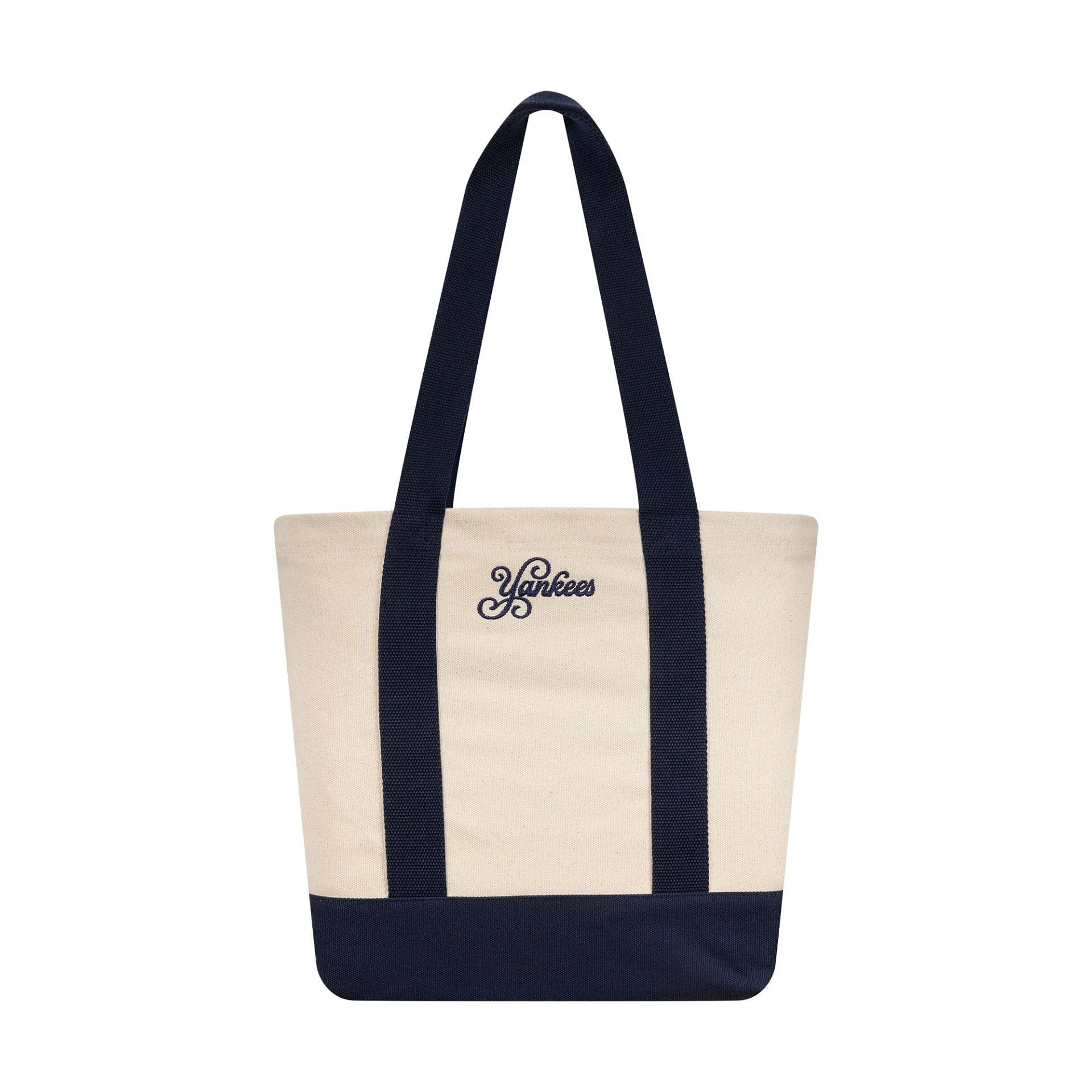 Pictured is this MLB Graphic New York Yankees Tote Bag in cream. 2