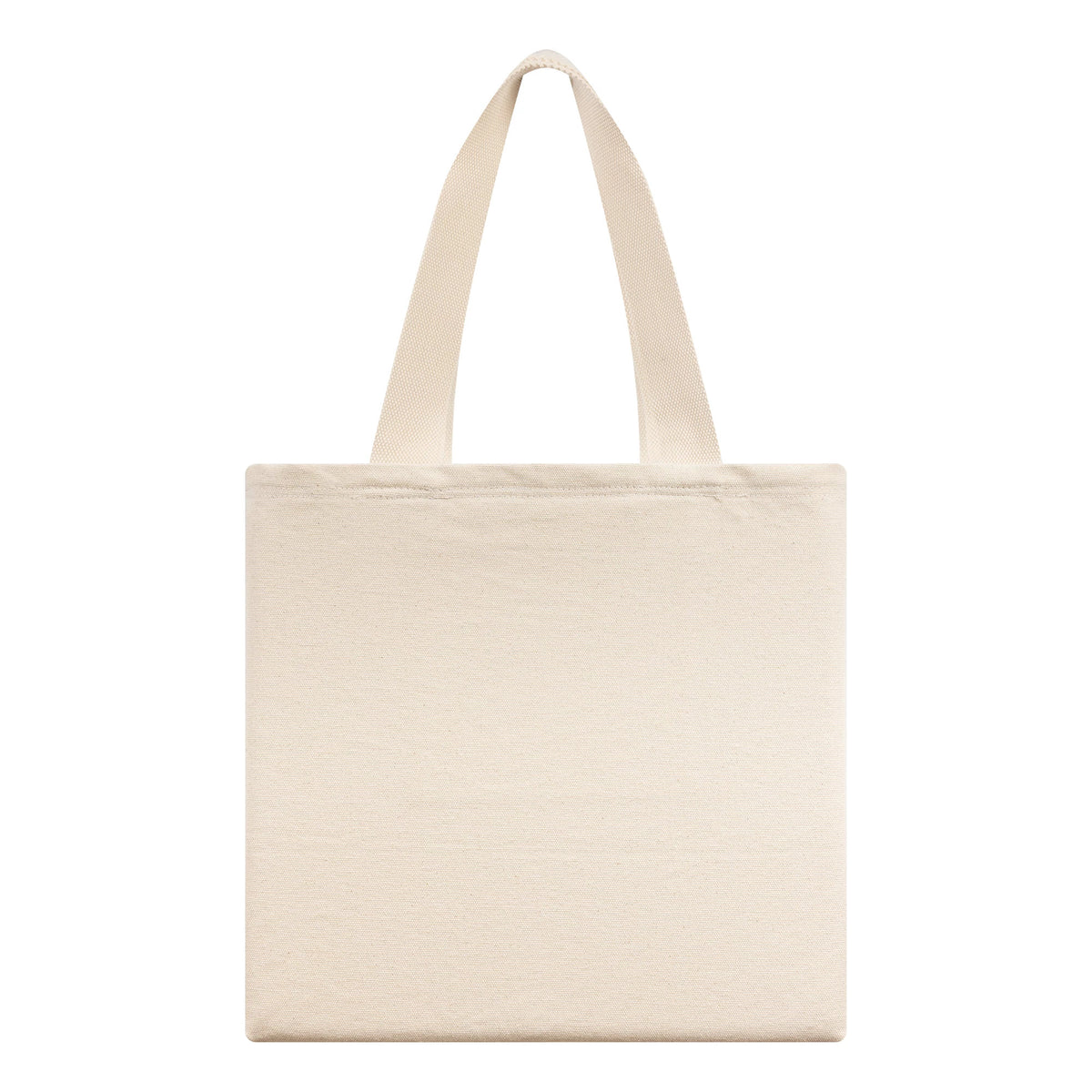 New Era LA Dodgers MLB Fruit Cream Tote Bag, front view showing a plain cream rectangular body with two parallel cream handles at the top, simple and unembellished design providing a clean look ideal for versatile use.