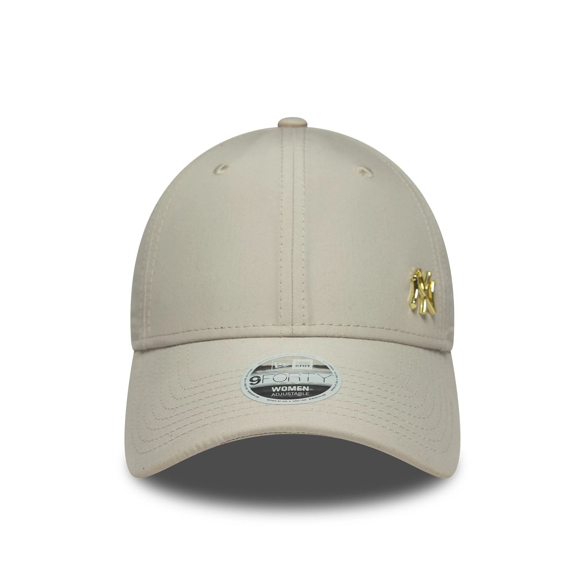 Pictured is this Womens MLB Flawless New York Yankees 9FORTY in light beige. 2