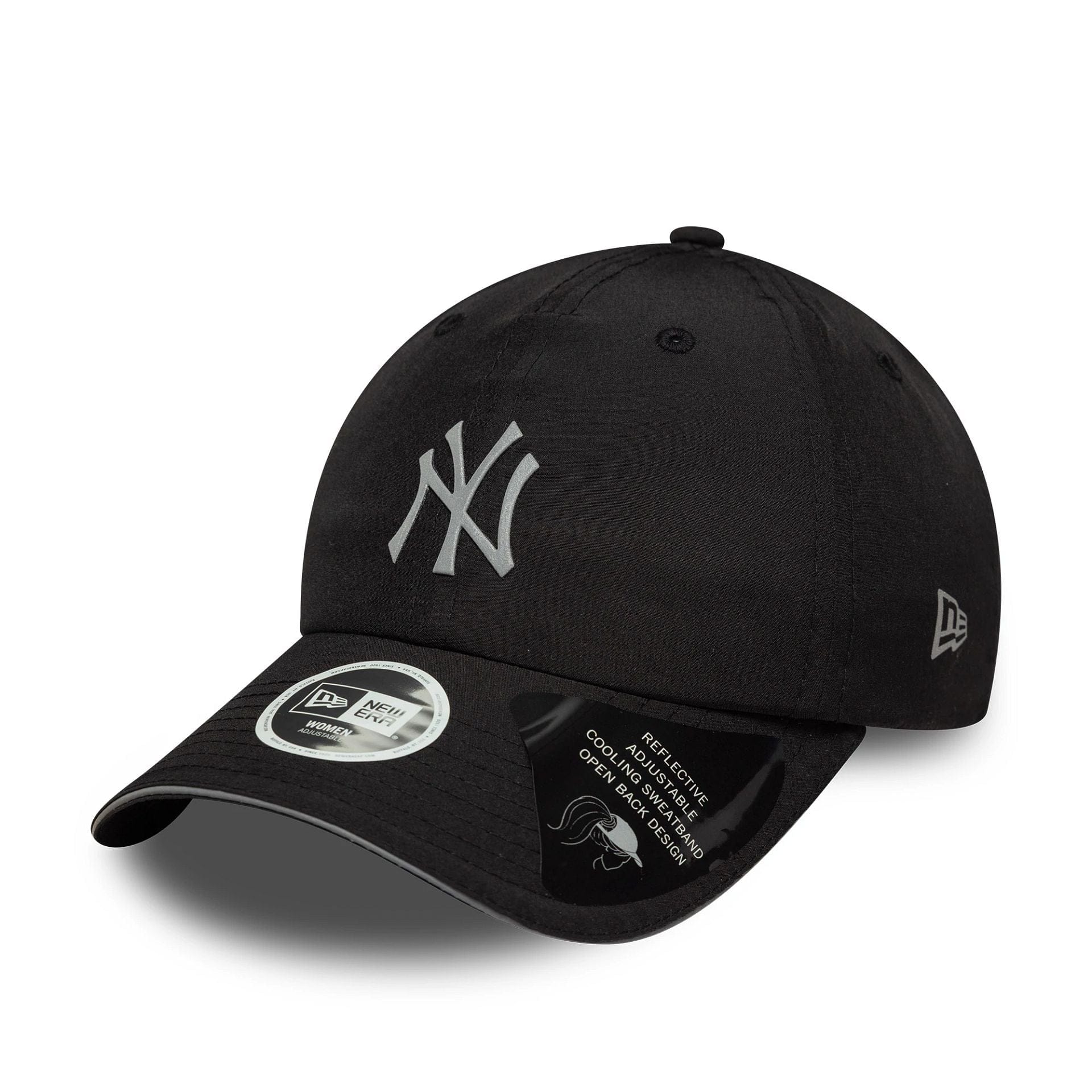 Pictured is this Womens MLB Pony Tail New York Yankees Open Back in black. 1