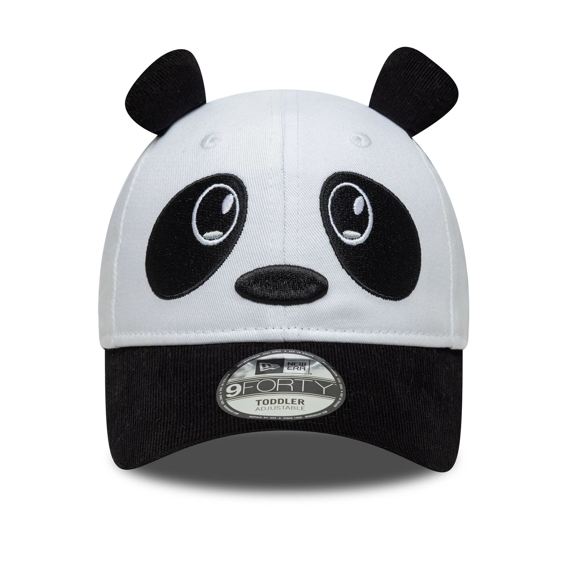 Pictured is this Toddler New Era Cord Ears 9FORTY in white. 2