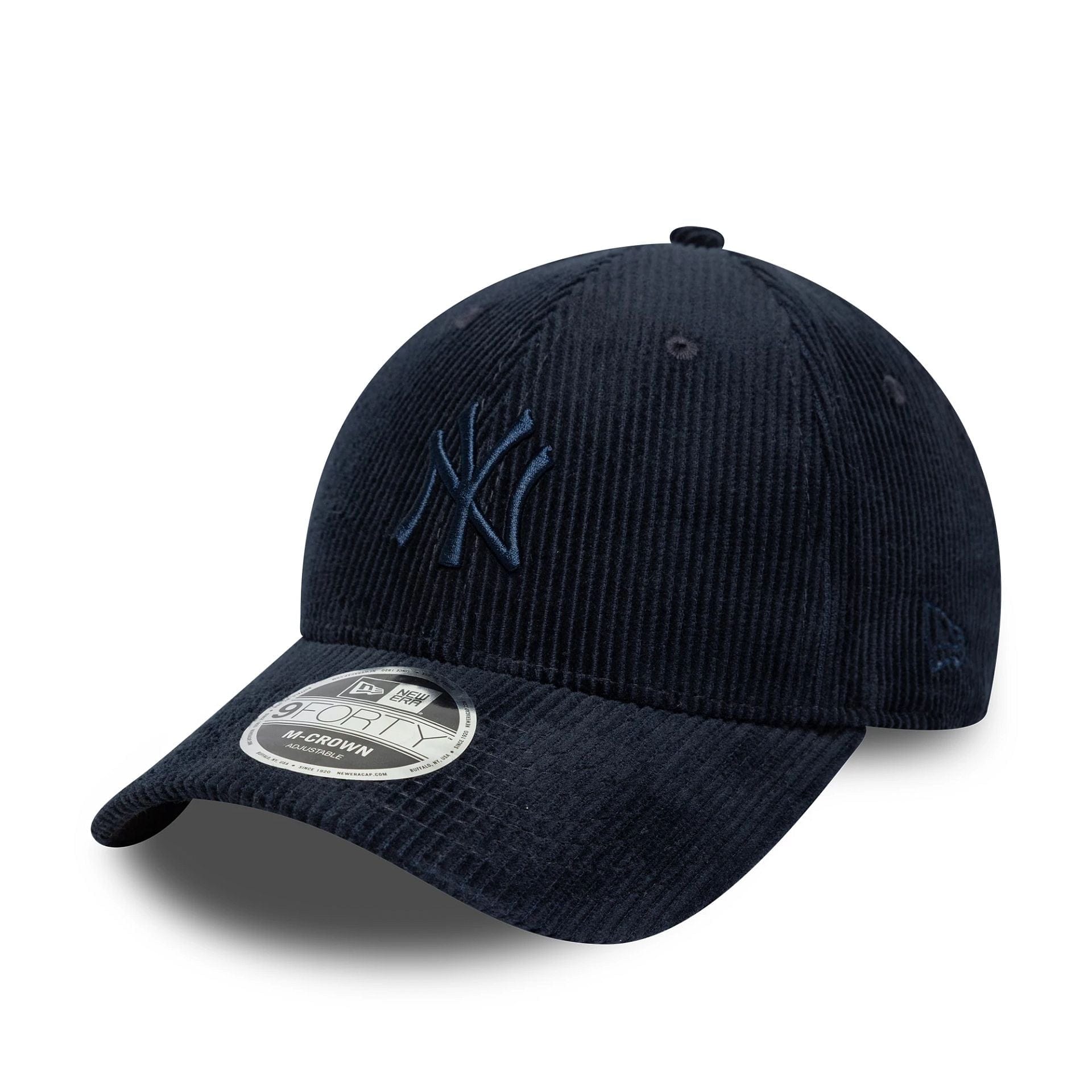Pictured is this MLB Cord New York Yankees 9FORTY M-Crown in navy. 1