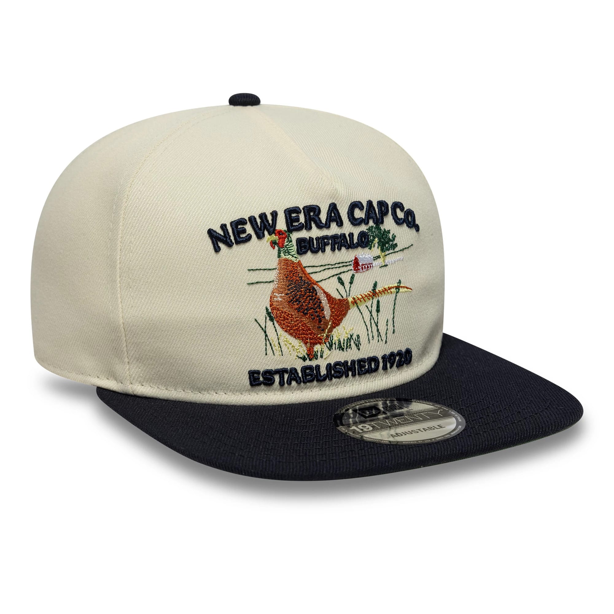 Pictured is this New Era Outdoor Graphic 19TWENTY cap in light beige. 3