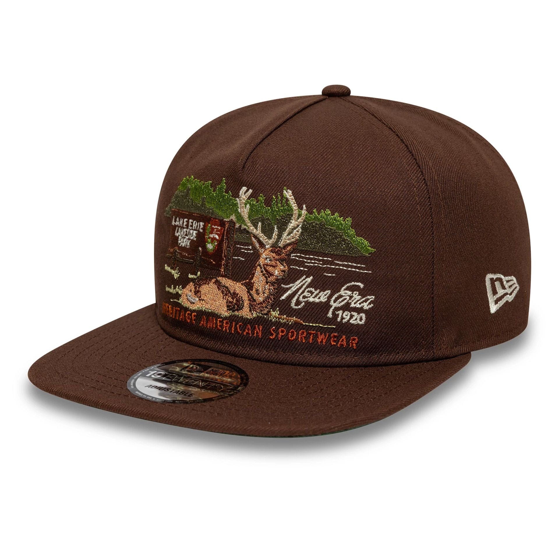 Pictured is this New Era Outdoor Graphic 19TWENTY cap in brown. 1