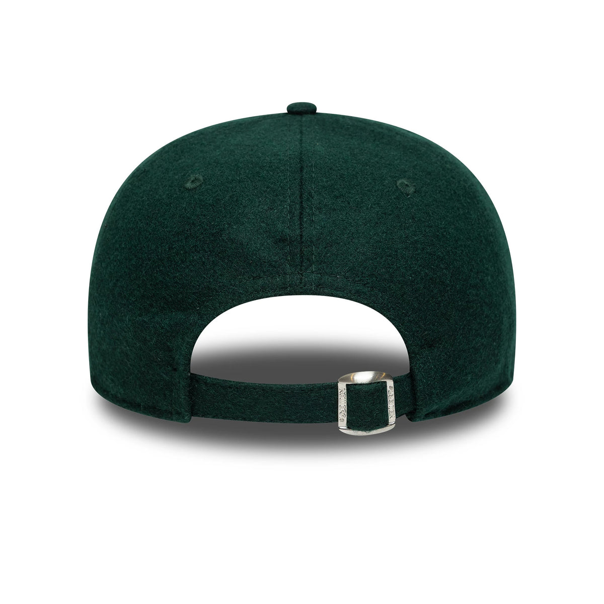 Athletics MLB Heritage Dark Green Retro Crown New Era 9FIFTY Cap, rear view showing the unstructured crown with an adjustable strap and buckle, highlighting the deep green fabric and small top button.
