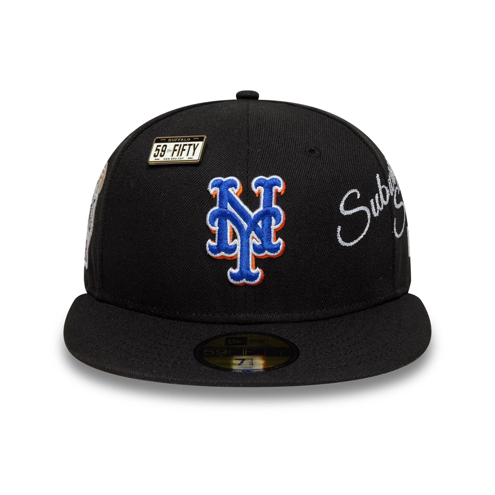 Pictured is this MLB Subway Series New York Mets 59FIFTY Fitted cap in black. 2