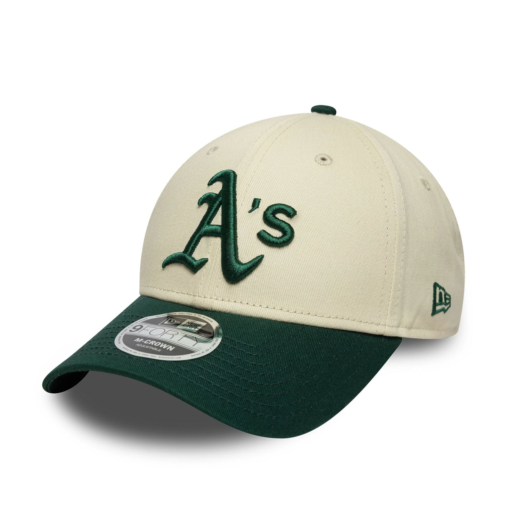 Pictured is this MLB Athletics 9FORTY M-Crown in light beige. 1