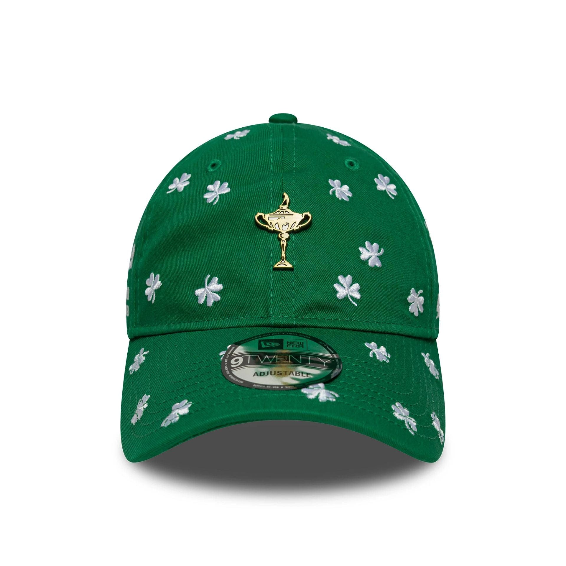 Pictured is this Shamrock Ryder Cup Europe 2027 9TWENTY cap in green. 2