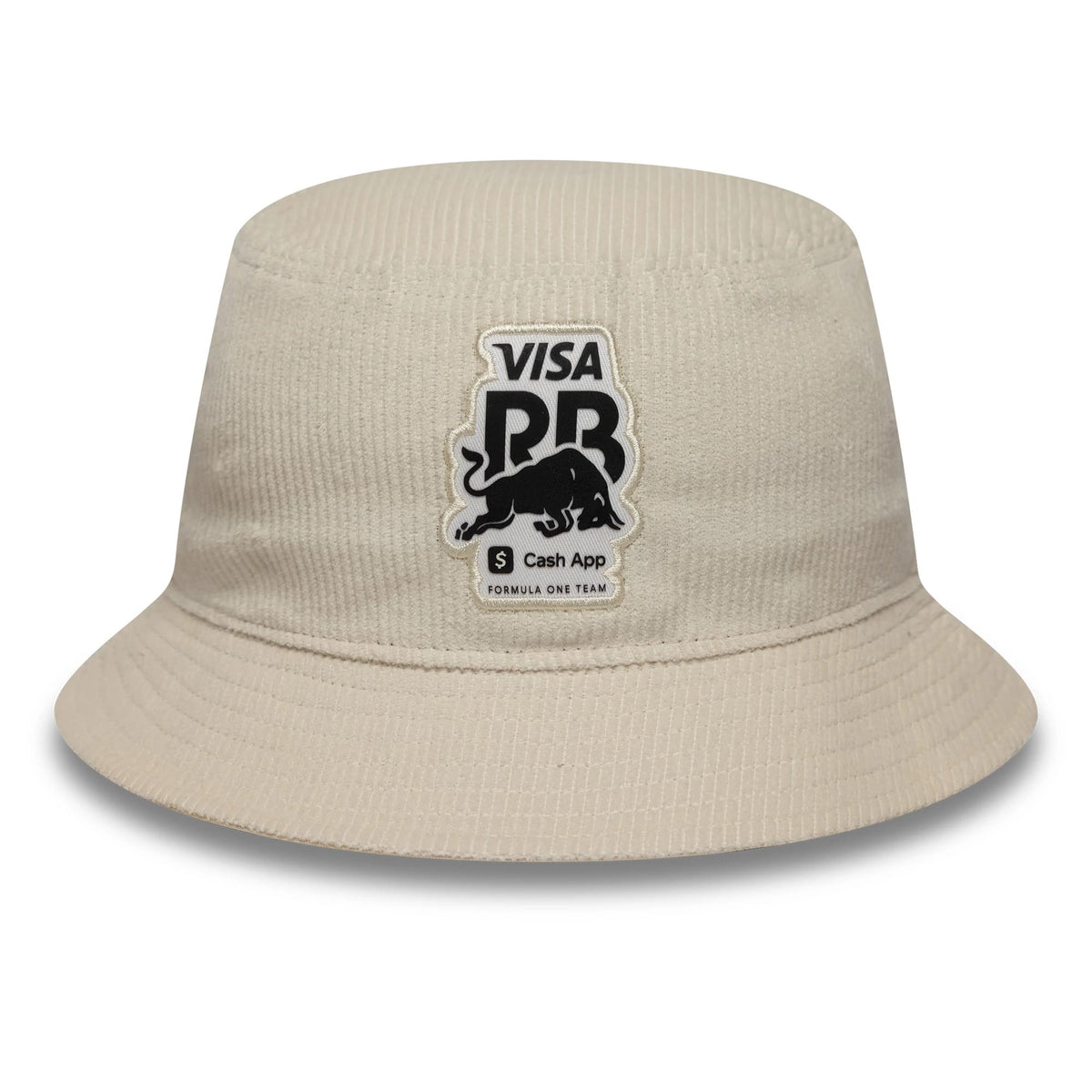 Pictured is this Womens Visa Cash App Racing Bulls Cord Bucket in Cream. 2