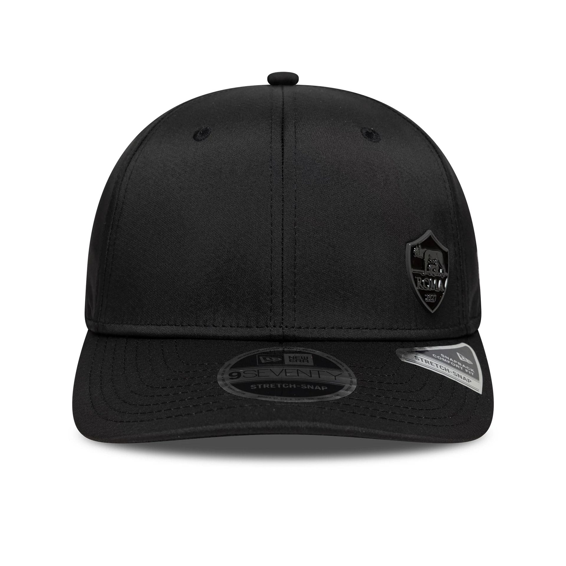 Pictured is this AS Roma Flawless Pin 9SEVENTY Stretch Snap in black. 2