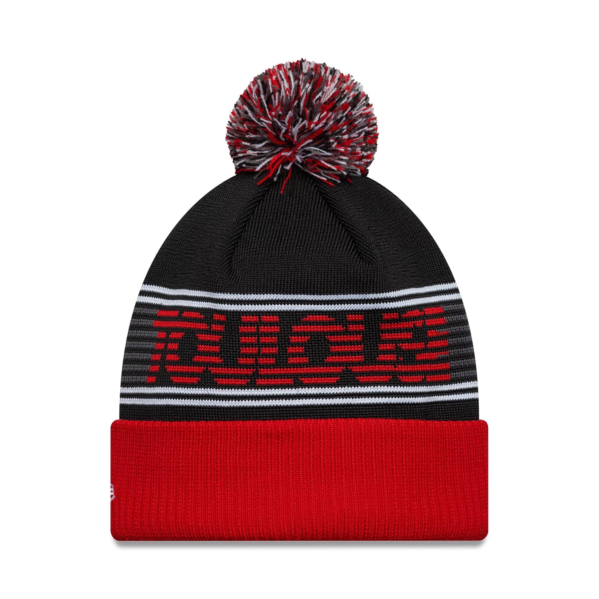Pictured is this Stade Toulousain Bobble Knit Beanie in black. 2