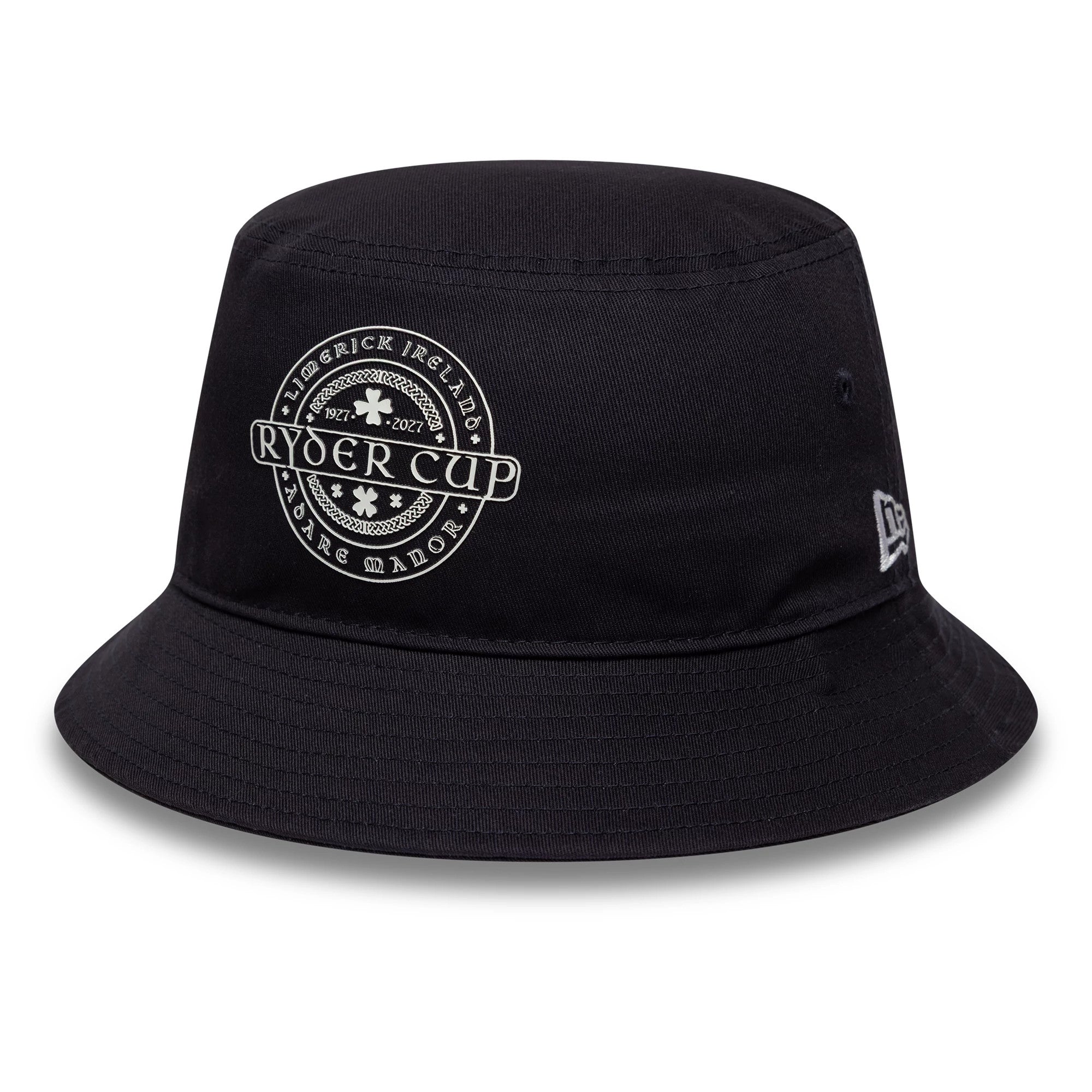 Pictured is this HD Print Ryder Cup Europe 2027 Bucket hat in navy. 1