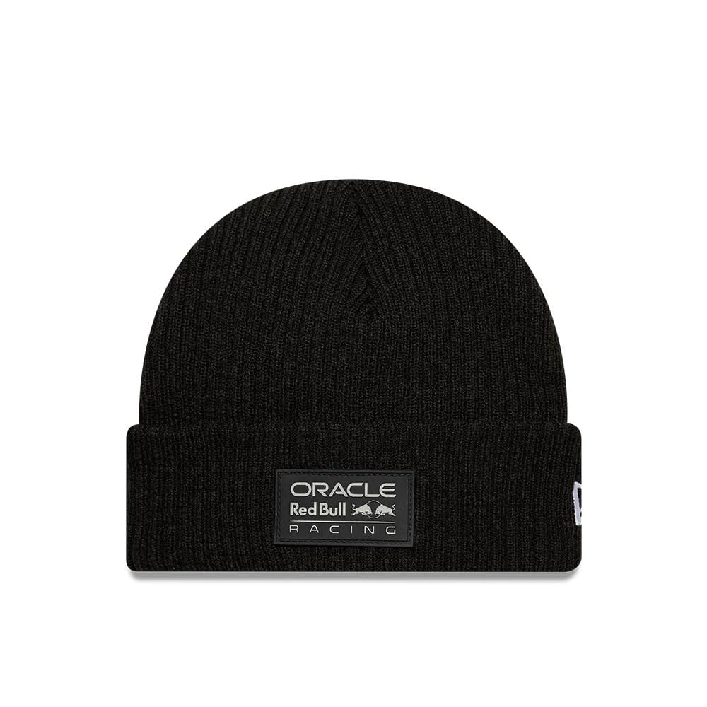 Pictured is this Red Bull Racing Short Skull Knit Beanie in black. 1