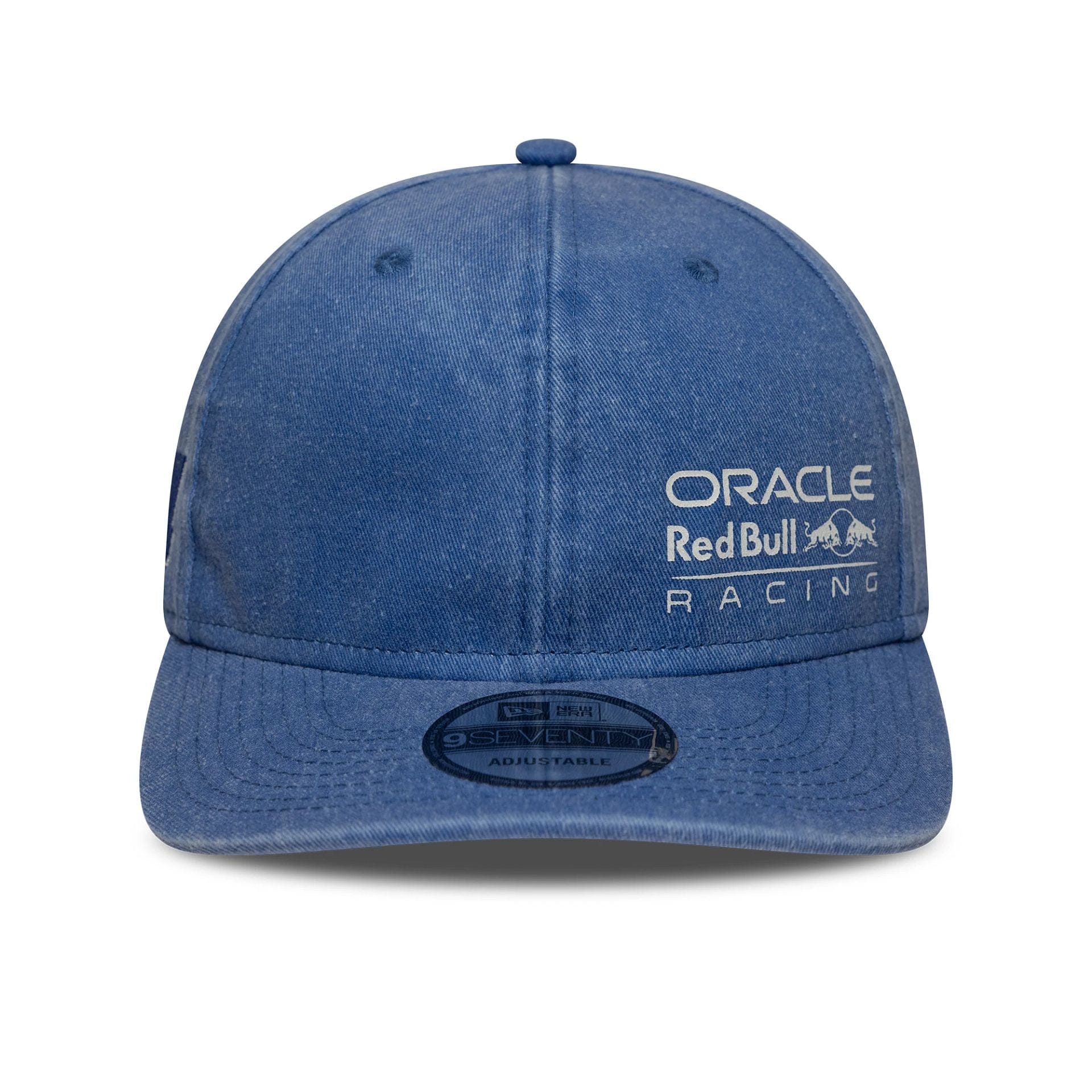 Pictured is this Washed Denim Red Bull Racing 9SEVENTY Stretch Snap in blue. 2