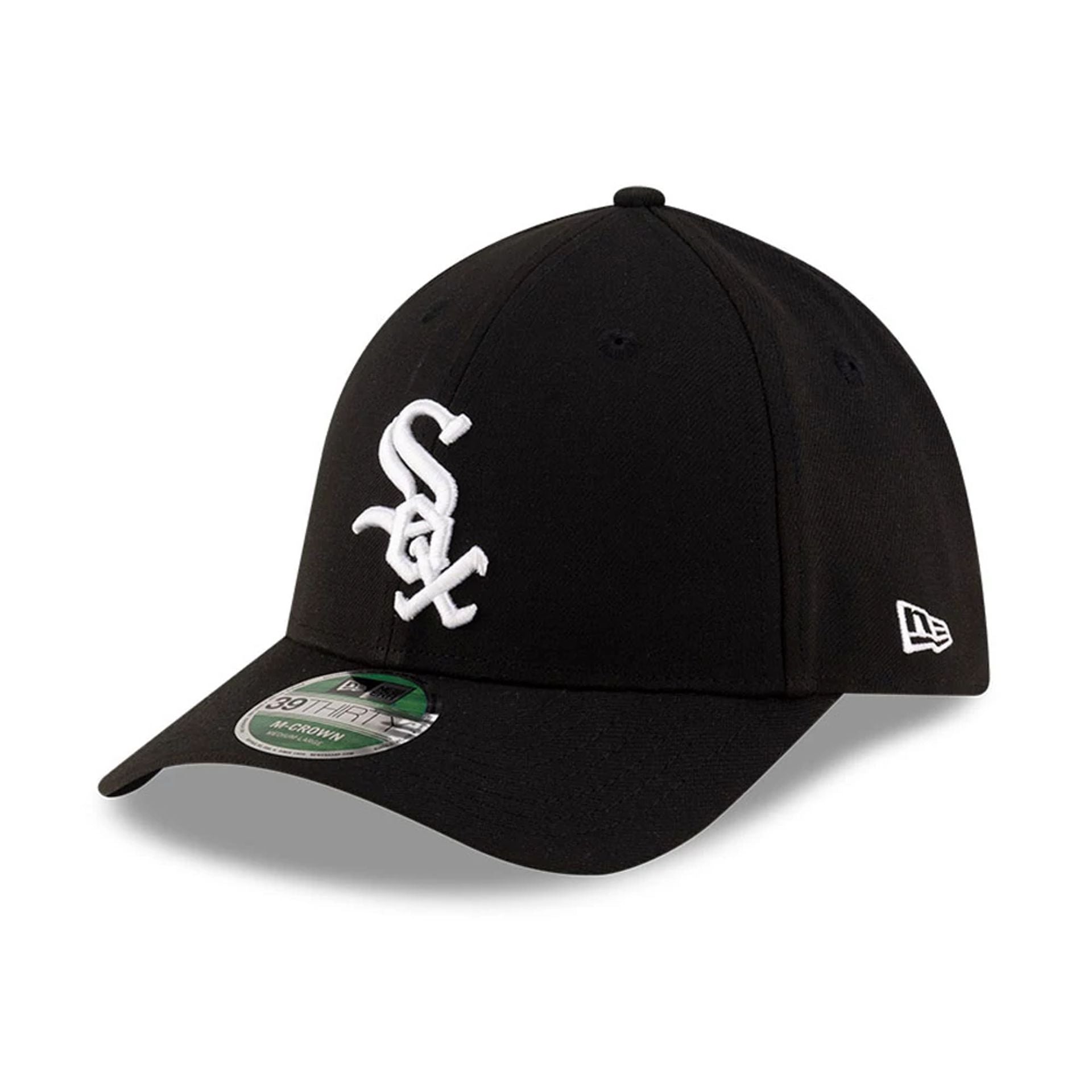 Pictured is this MLB Player Replica Chicago White Sox 39THIRTY M-Crown Stretch Fit cap in black. 1