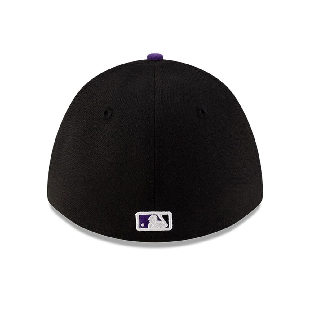 Pictured is this MLB Player Replica Colorado Rockies 39THIRTY M-Crown Stretch Fit cap in black. 4