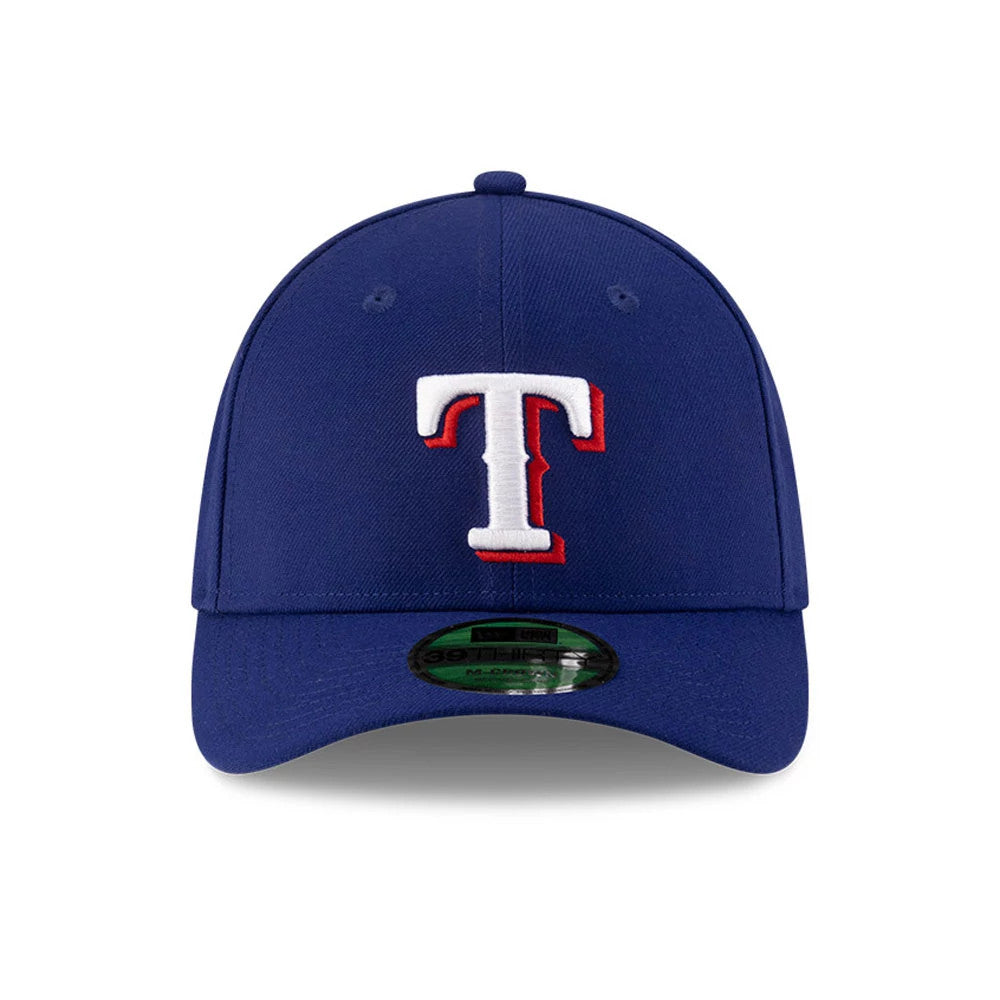 Pictured is this MLB Player Replica Texas Rangers 39THIRTY M-Crown Stretch Fit cap in dark blue. 3