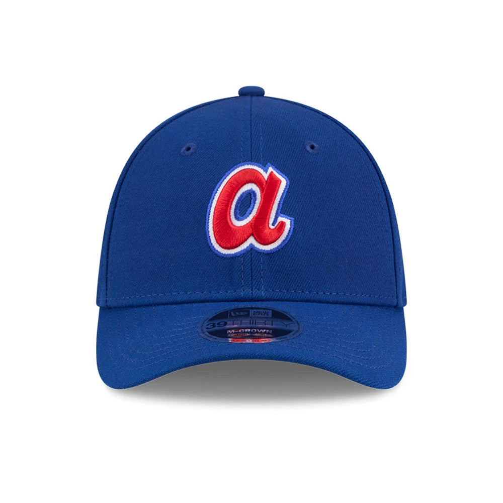 Pictured is this MLB Atlanta Braves 39THIRTY M-Crown Stretch Fit cap in blue. 3