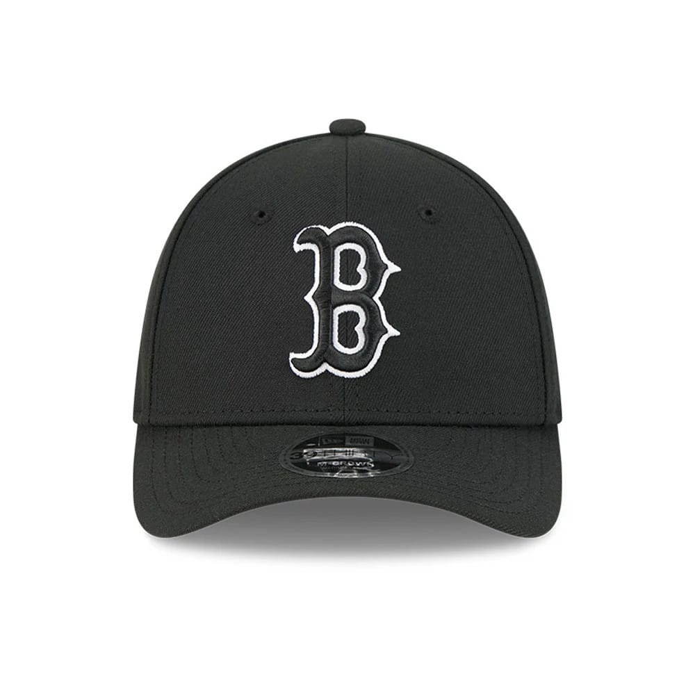 Pictured is this MLB Boston Red Sox 39THIRTY M-Crown Stretch Fit cap in black. 3