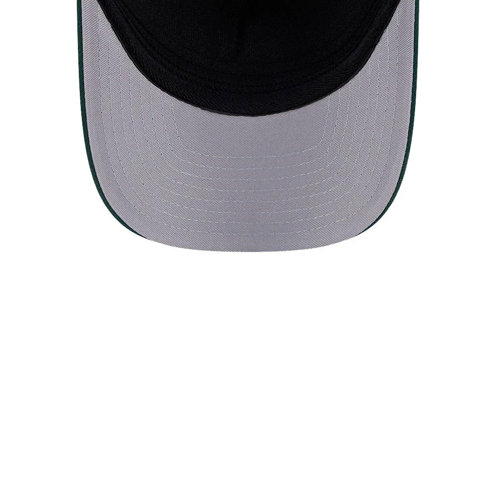 Pictured is this MLB Athletics 39THIRTY M-Crown A-Frame Stretch Fit cap in dark green. 2