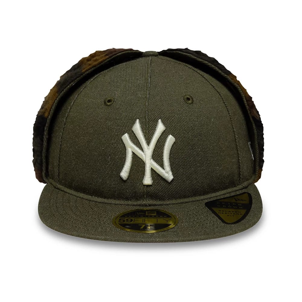 This is a New York Yankees MLB Camo Open Green Retro Crown 59FIFTY Fitted Cap 4