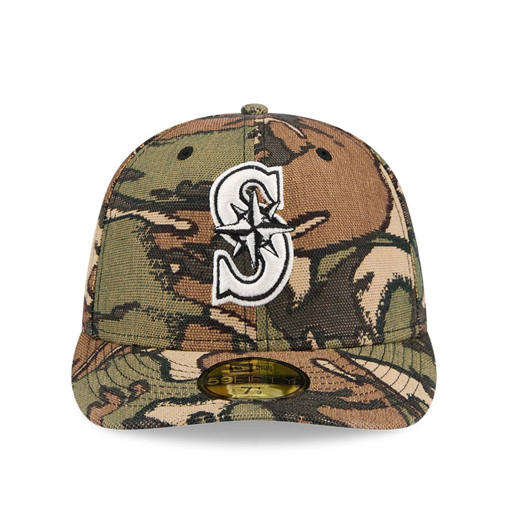 This is a Seattle Mariners MLB Jacquard Camo 59FIFTY Fitted Cap 3