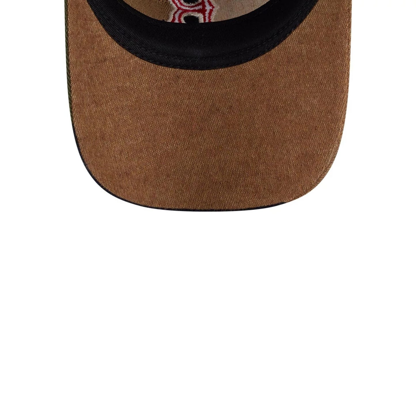 This is a Boston Red Sox MLB Patchwork Open Brown 9TWENTY Adjustable Cap 7