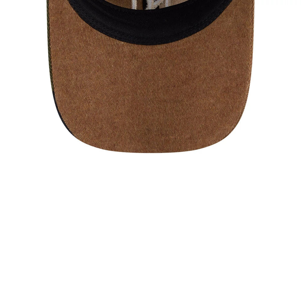 This is a New York Yankees MLB Patchwork Open Brown 9TWENTY Adjustable Cap 7