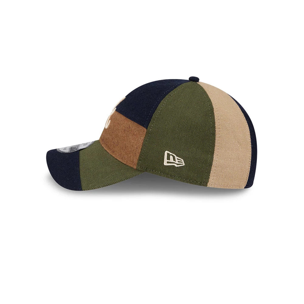 This is a Atlanta Braves MLB Patchwork Open Brown 9TWENTY Adjustable Cap 4