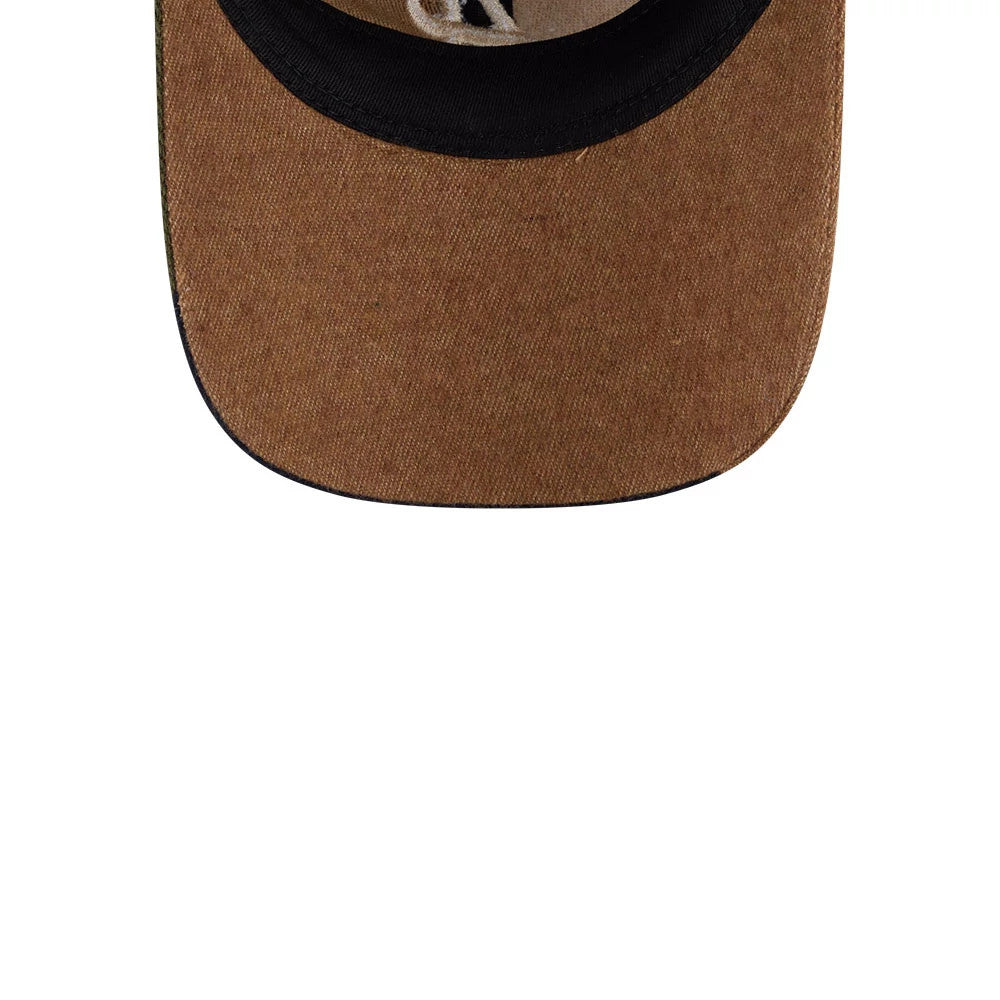 This is a Atlanta Braves MLB Patchwork Open Brown 9TWENTY Adjustable Cap 7