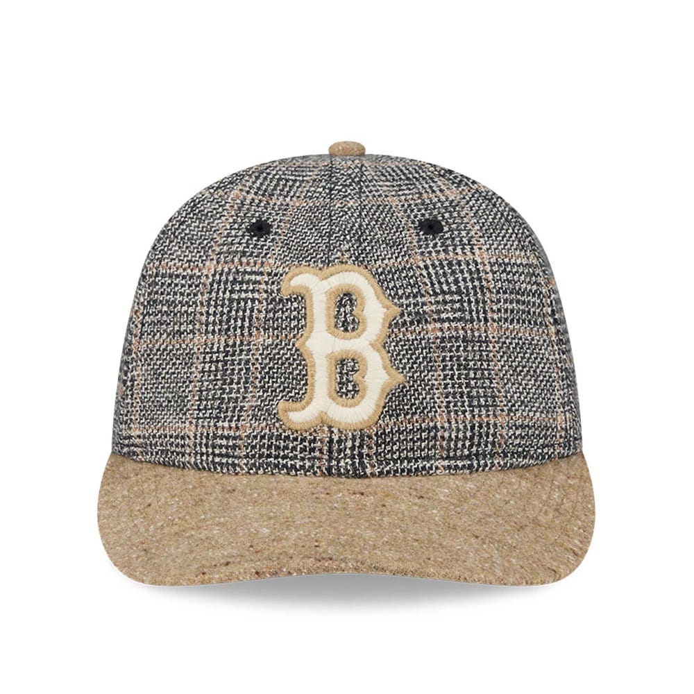 This is a Boston Red Sox MLB Vintage Tweed Open Blue Retro Crown 59FIFTY Fitted Cap 4