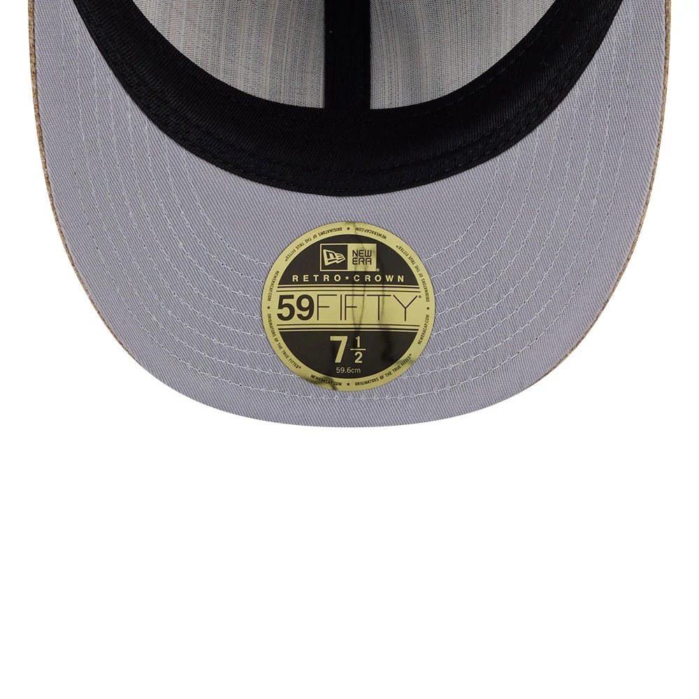 This is a Houston Astros MLB Vintage Tweed Open Blue Retro Crown 59FIFTY Fitted Cap 2