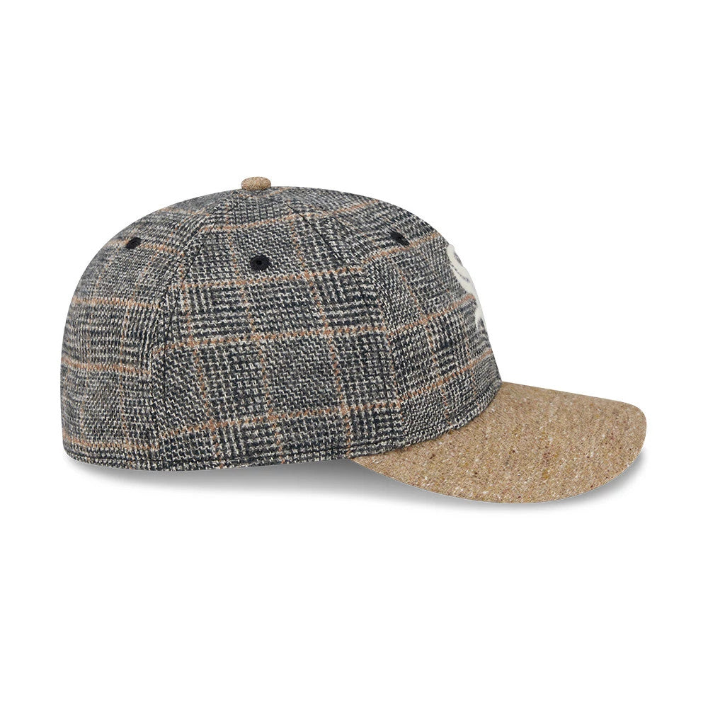 This is a Chicago White Sox MLB Vintage Tweed Open Blue Retro Crown 59FIFTY Fitted Cap 7